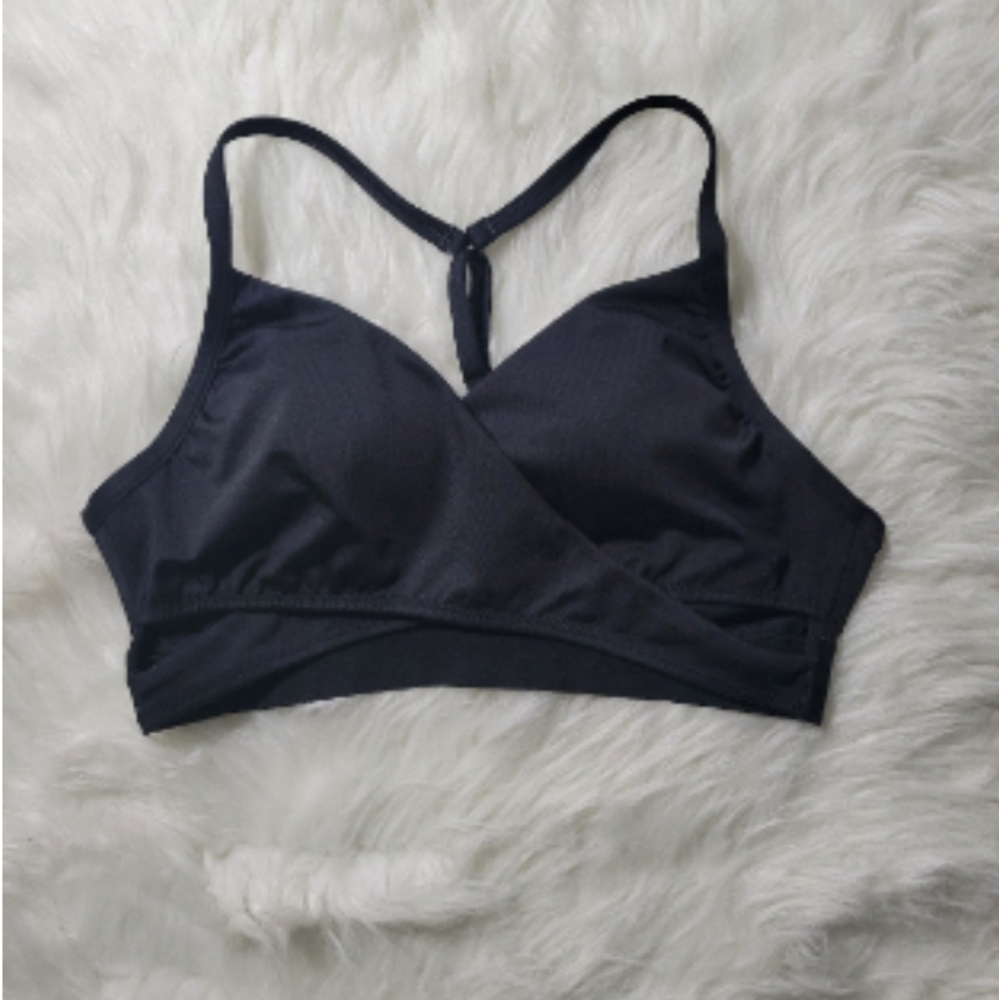 Victoria Secret PINK Sport Ultimate lightly Lined Sports Swim Bra Black XL